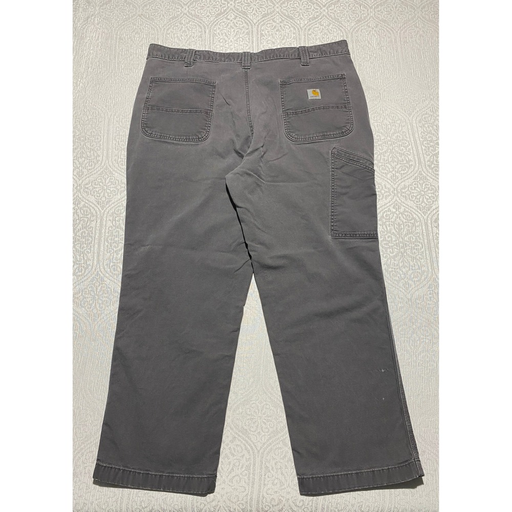 Carhartt BN2291-M Rugged Flex Relaxed Fit Canvas Work Pant Gray Mens 40x27
